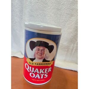Vintage Quaker Oat 120th Anniversary Ceramic Canister Cookie Jar 1997 Limited Ed